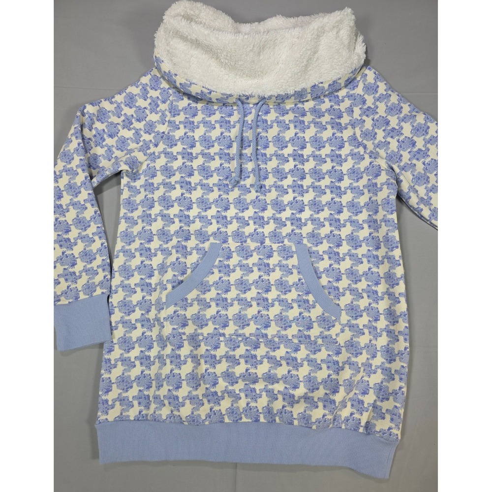 PajamaGram Womens Small Blue Geometric Pajamas Set NWT Soft Cotton Lounge Scandi